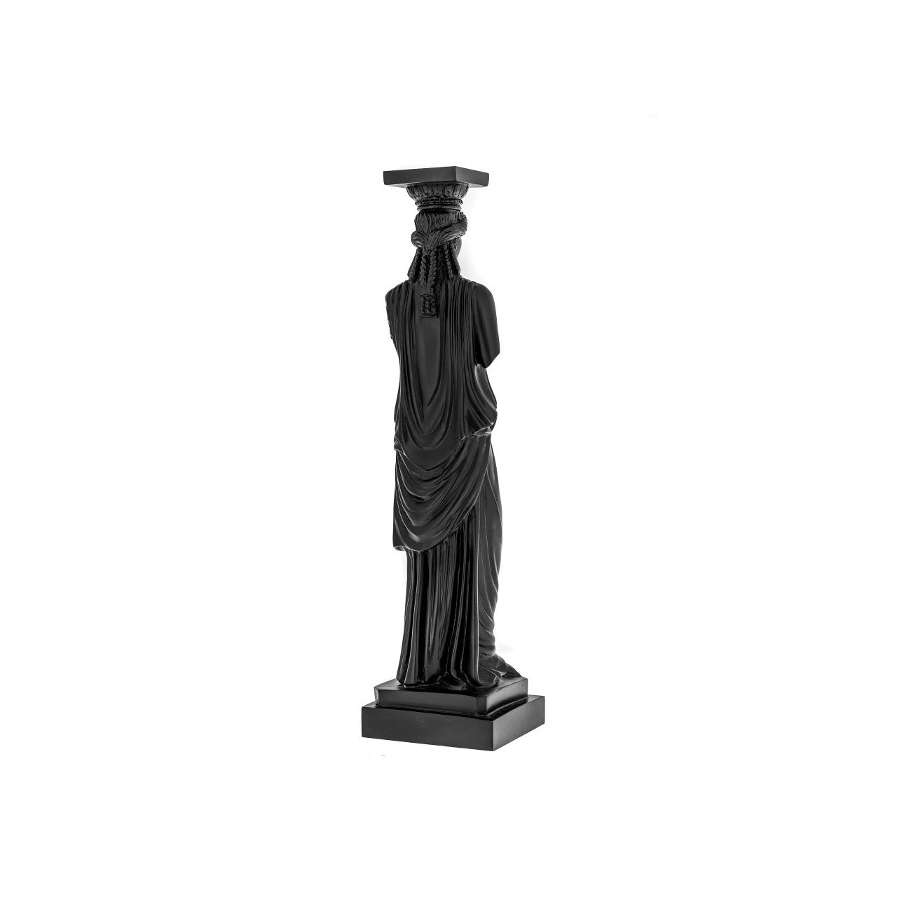 Karyatis or Caryatid, Ancient Greek Statue of Acropolis 37 cm, Black